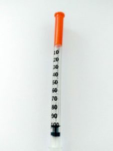 IU Syringe for mixing Melanotan 2 Tanning Injections